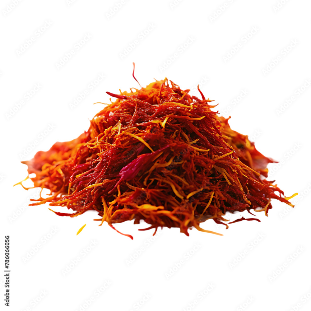 Fototapeta premium Saffron isolated on transparent background