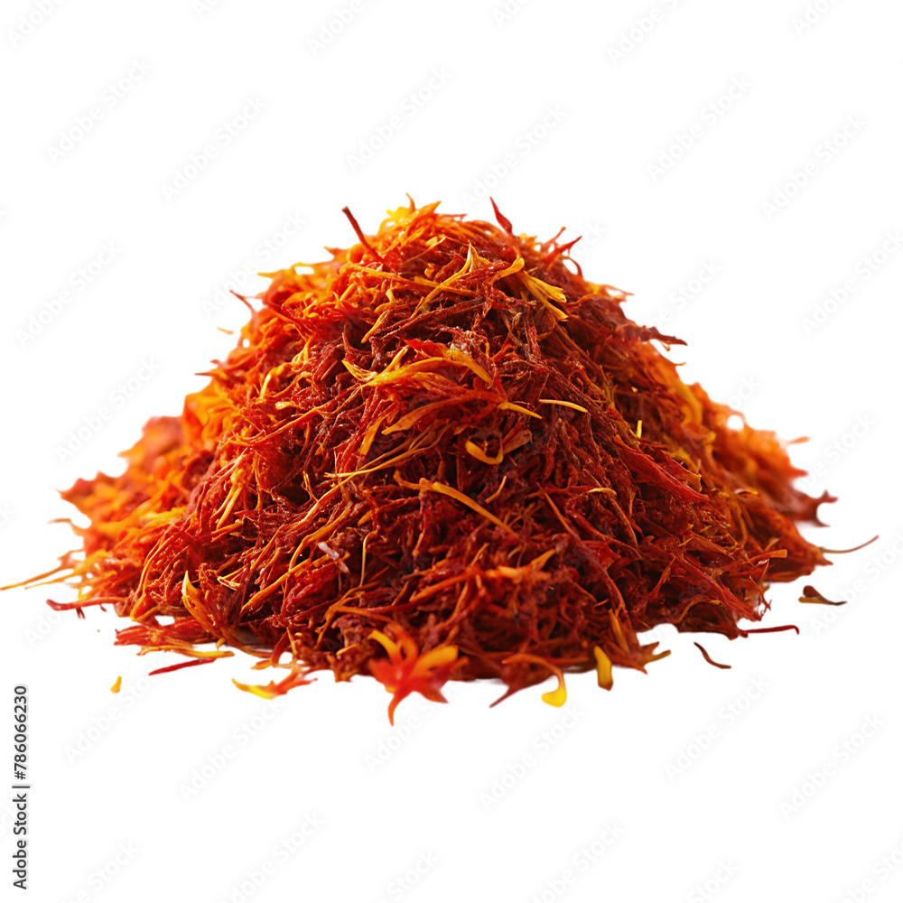 Naklejka premium Saffron isolated on transparent background