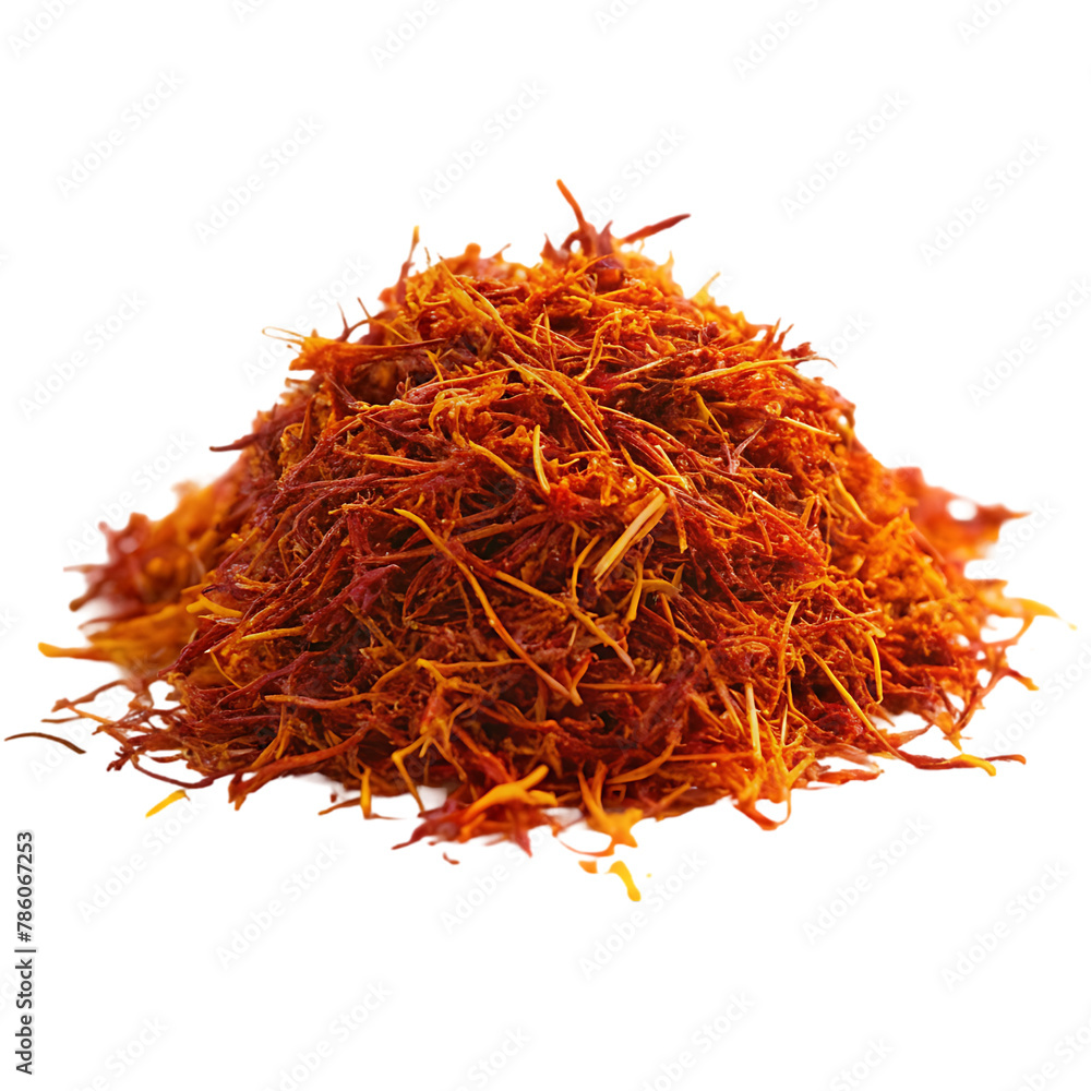 Naklejka premium Saffron isolated on transparent background