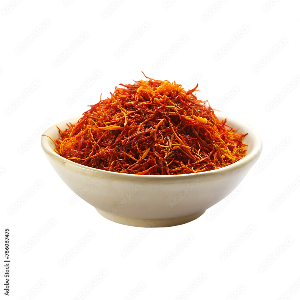 Fototapeta premium Saffron isolated on transparent background