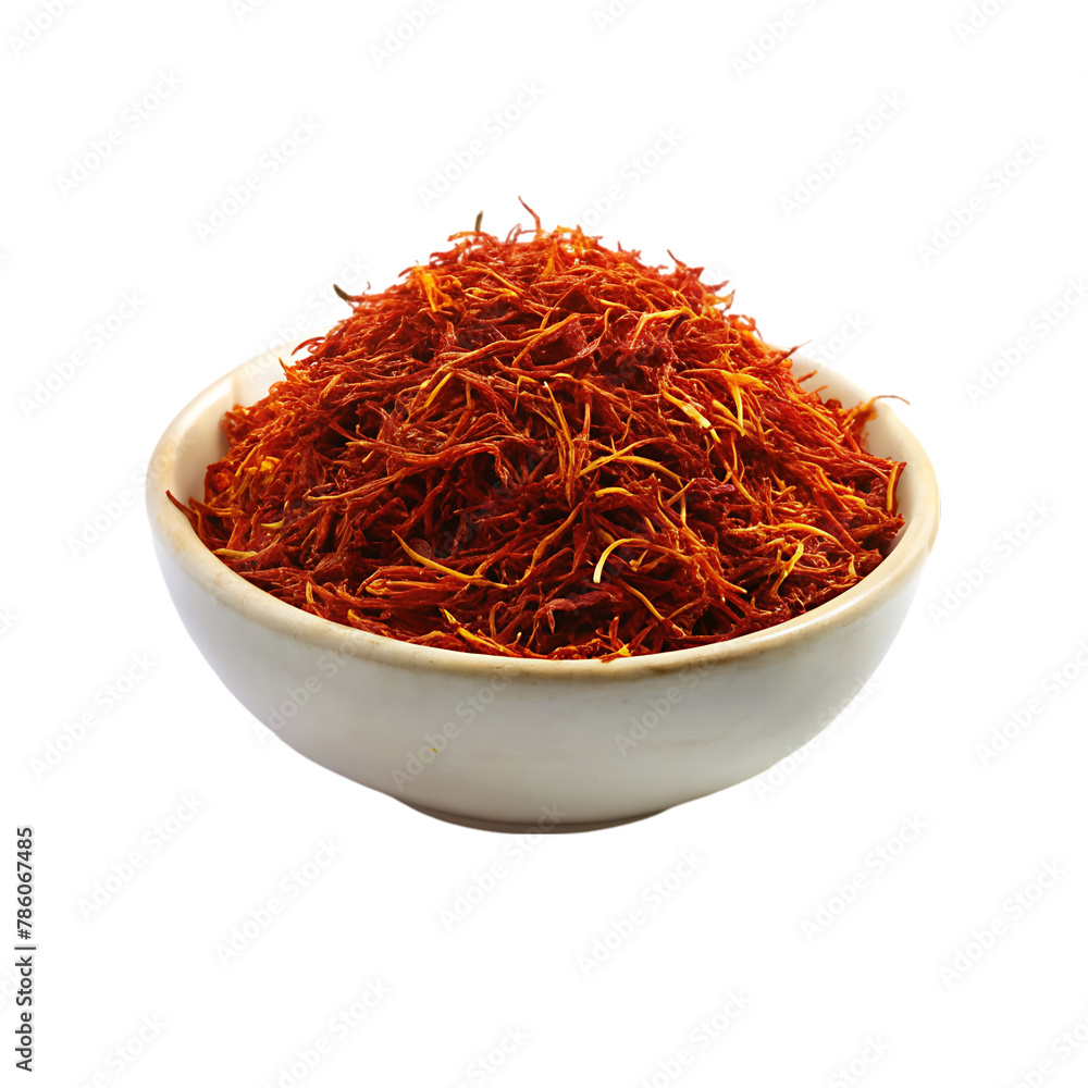 Fototapeta premium Saffron isolated on transparent background