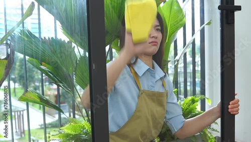 Young Asian woman at home