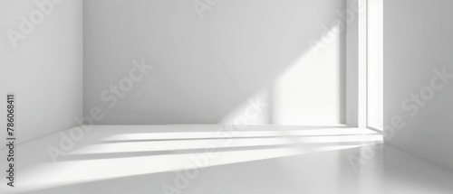 Wallpaper Mural empty white room with sung light coming in from the window, perfect for a product showcase Torontodigital.ca