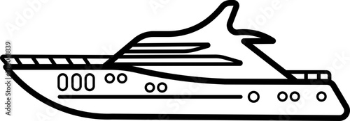 Yacht Outline Illustration