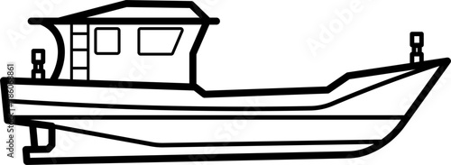 Trawler Outline Illustration