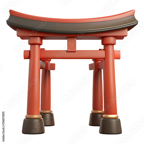 3d torii japanese gate