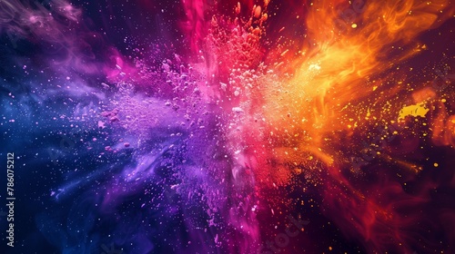 Vibrant color explosion abstract background for eye-catching designs and vibrant artistic projects photo