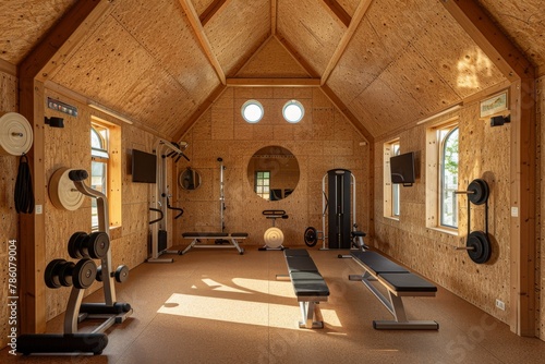 Eco-Friendly Home Gym with Natural Light