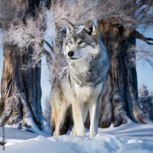 Life of wolf illustration jpg. © AMORNRAT