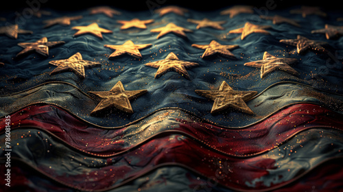 A flag with stars on it photo