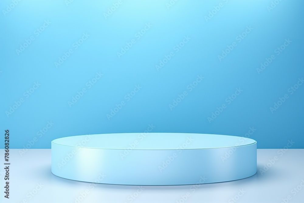 Minimal background. Podium and light blue background for product presentation. 3d rendering illustration Minimal background. Podium and light blue background for product presentation. 3d rendering illustration