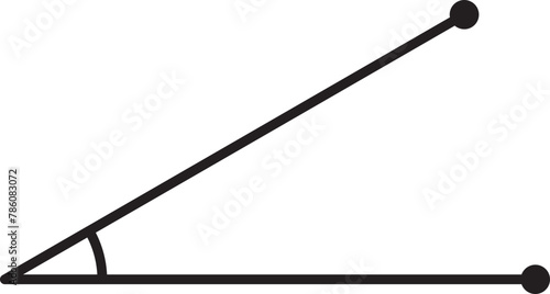 acute angle vector outline