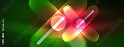 it looks like a glowing cross on a green background . High quality