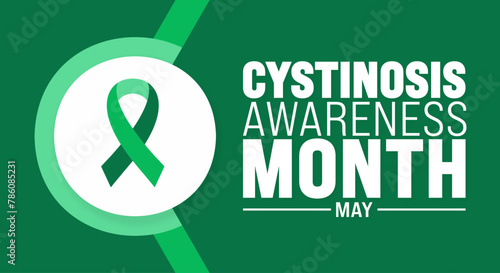 May is Cystinosis Awareness Month background template. Holiday concept. use to background, banner, placard, card, and poster design template with text inscription and standard color. vector
