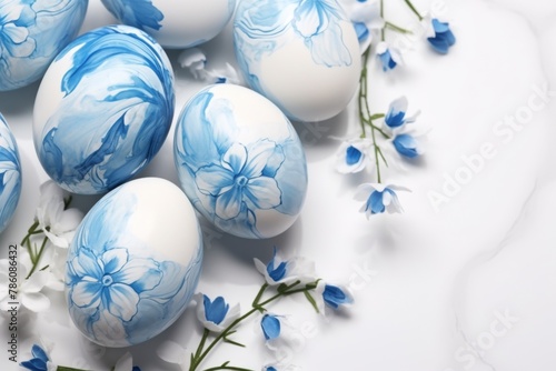 Easter egg isolated on pastel background