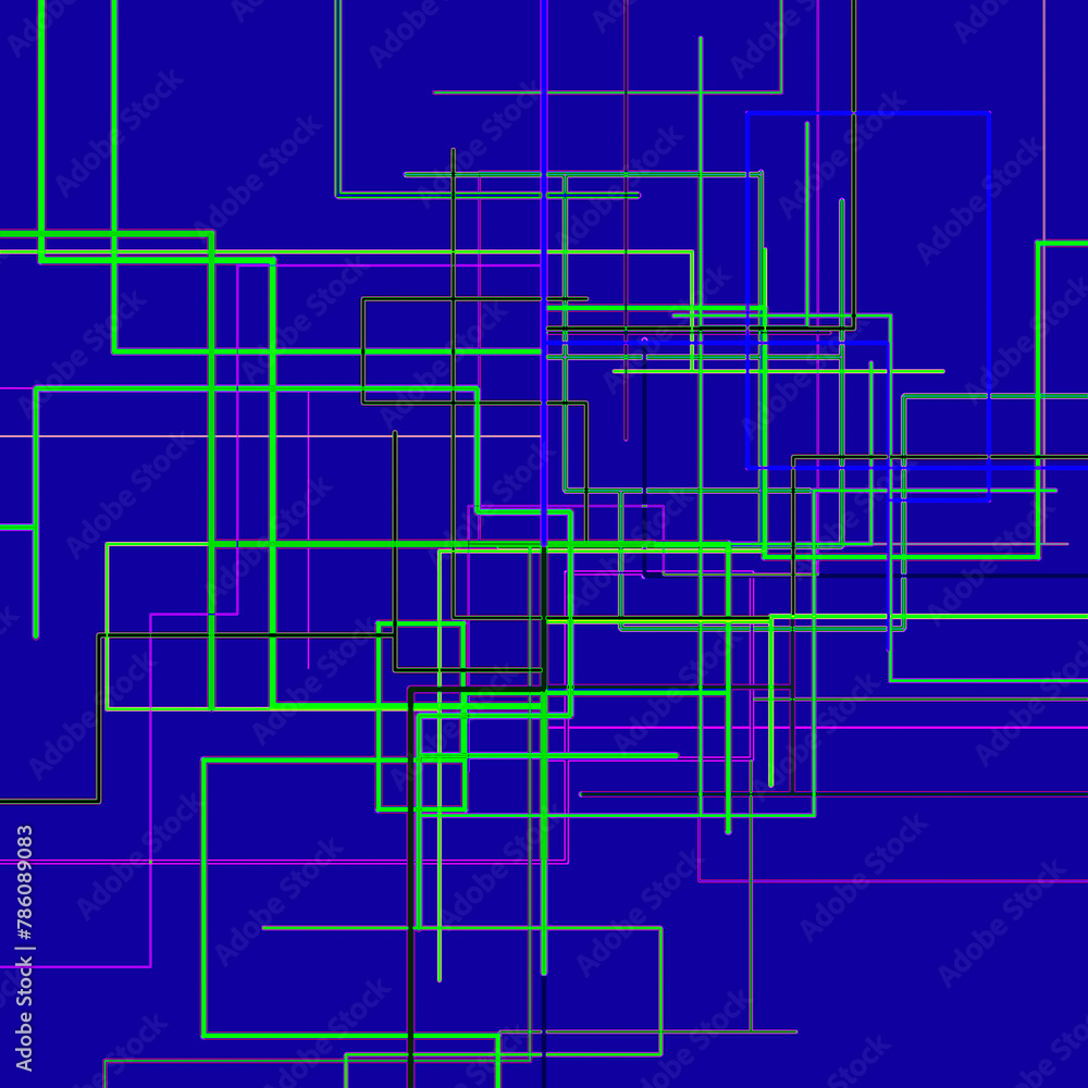Abstract lines on a blue background. Digital geometric background. Colorful polygonal space. Technology background. Network connection structure. 3D rendering Abstract lines on a blue background. Digital geometric background. Colorful polygonal space. Technology background. Network connection structure. 3D rendering