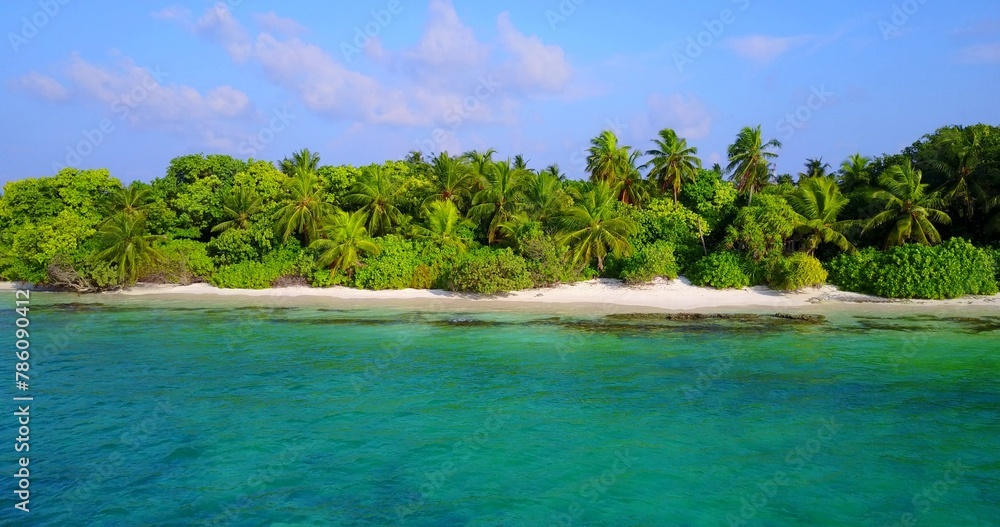 Mesmerizing view of the coastline with tropical trees in Asia Mesmerizing view of the coastline with tropical trees in Asia