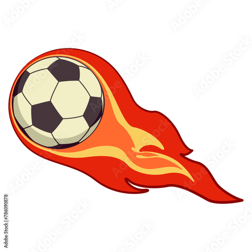 football soccer ball cartoon vector isolated clip art illustration mascot slide until it burns, vector work of hand drawn