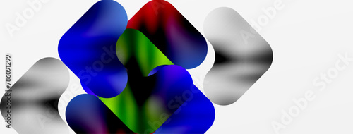 A macro photography of a terrestrial plant with electric blue, red, green, and white petals on a white background. The vibrant colors create a stunning pattern resembling artwork