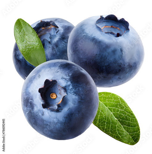 Blueberries on a transparent background