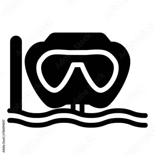 snorkel scuba diving mask icon