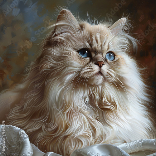 Close-up portrait of a Persian cat.