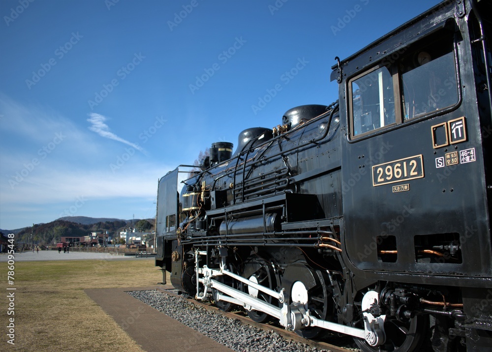 Obraz premium 旧豊後森機関庫の機関車