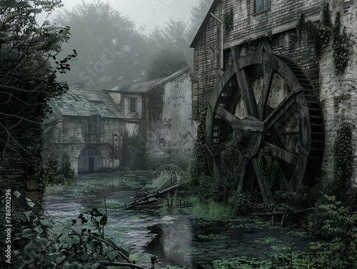 An old dilapidated mill