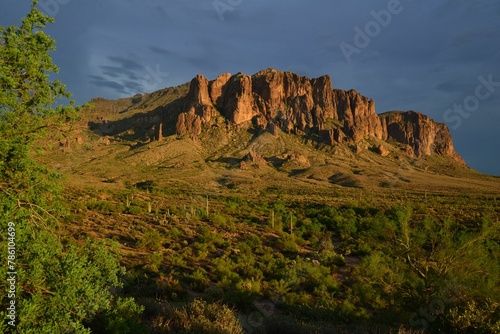 Beautiful scenery of the Lost Dutchman State Park in Pinal County, Arizona photo