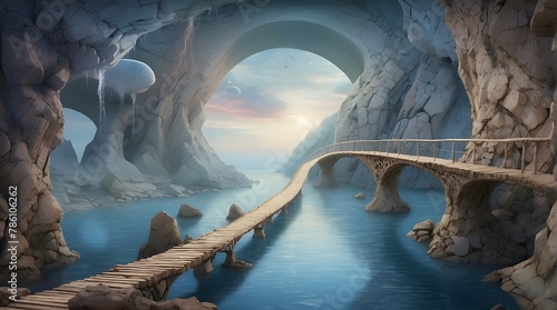 Bridge to Another World. An Exploration of Surrealism and Fantasy. An Ethereal Link to Spirit Worlds