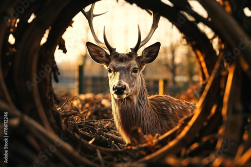 A close up of a deer