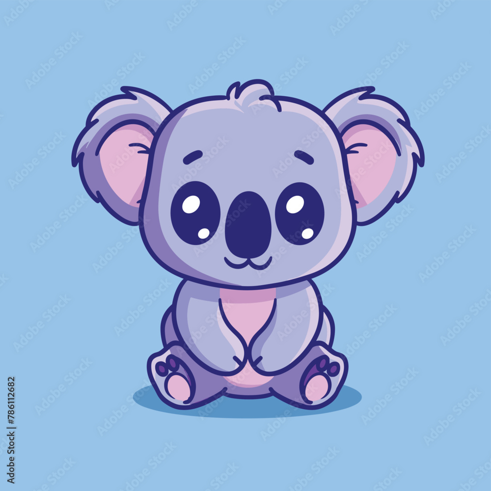 Adorable koala cartoon character illustration flat vector animal mascot design Adorable koala cartoon character illustration flat vector animal mascot design