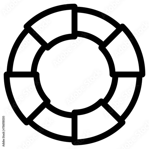 lifebuoy icon, simple vector design
