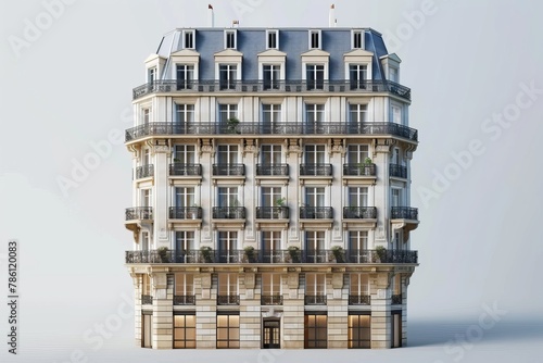 A large brick Apartment Building building with a balcony and a window