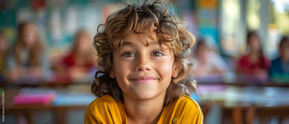 Fototapeta premium Autism-Friendly Learning: Embracing Unique Minds. Concept Inclusive Education, Neurodiversity Acceptance, Sensory-Friendly Practices, Special Education Strategies, Personalized Learning Approaches