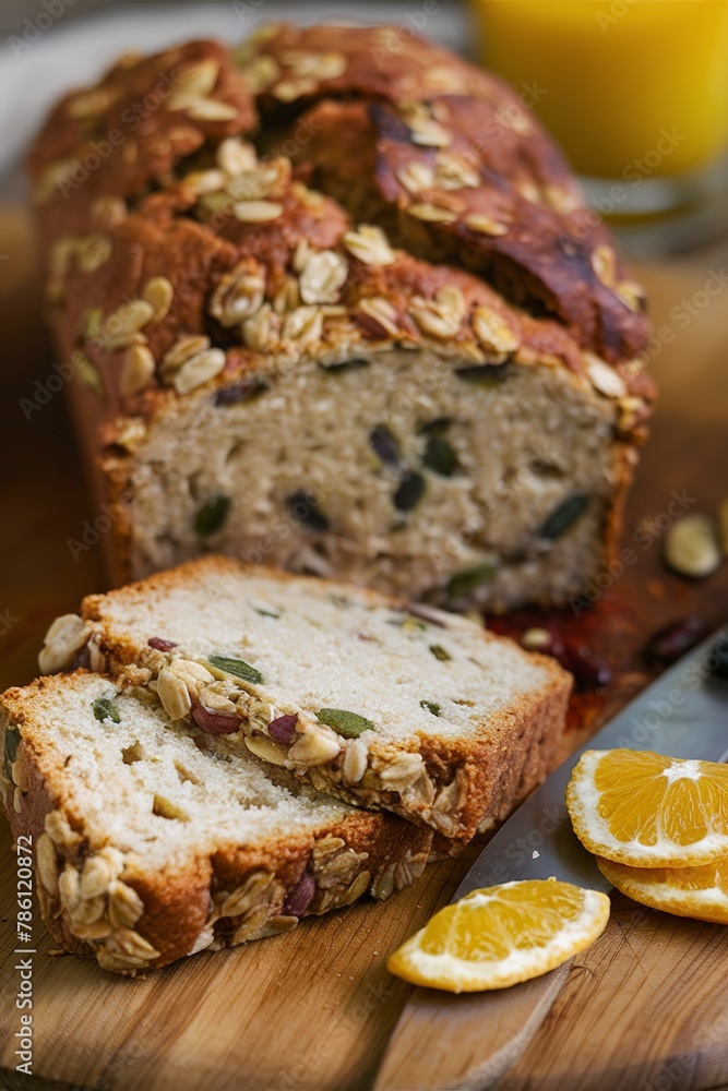 Bread with rolled oats, seeds and nuts, changing your life bread without flour