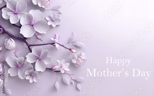 purple color tree flower roses mother day 3d background wallpaper