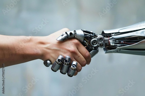 Human and Robot Fist Bump: Digital Cooperation in Technic photo