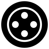 button icon, simple vector design