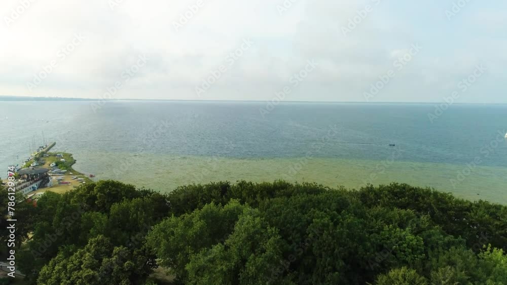 Bay Beach In Puck Plaza Zatoka Aerial View Poland Bay Beach In Puck Plaza Zatoka Aerial View Poland