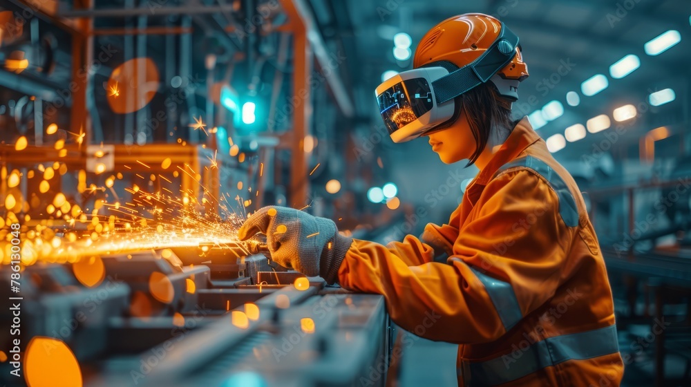 Workers close up at an automated finishing bureau Workers close up at an automated finishing bureau