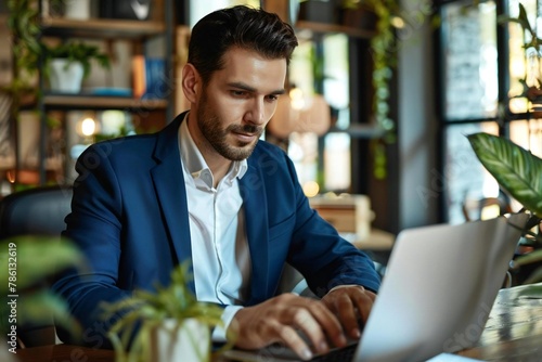 Male man shopping online with credit card wallet