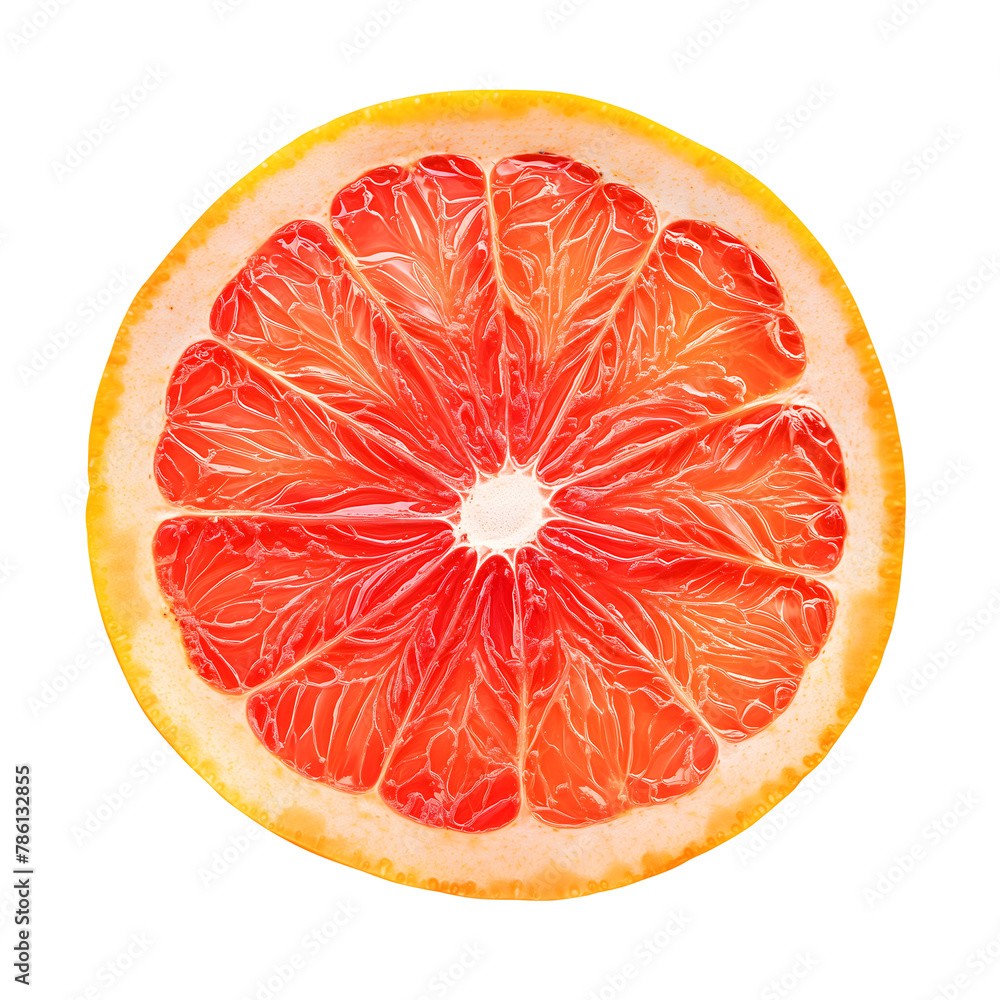Grapefruit slice isolated on transparent background Generative Ai.
Grapefruit slice isolated on transparent background Generative Ai.