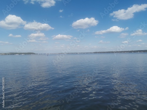 clouds over lake