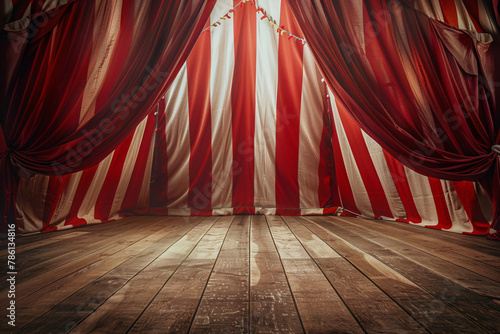 Circus red and white tent background
