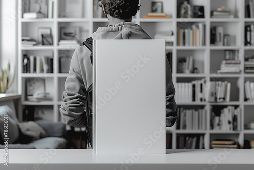 blank book cover mockup