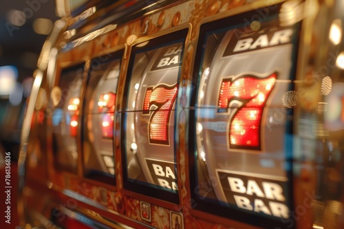 Close Up of a Slot Machine in a Casino