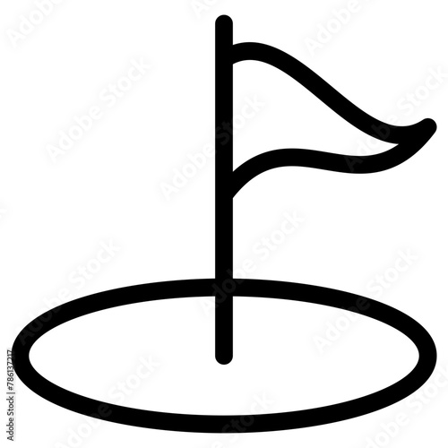 golf icon, simple vector design