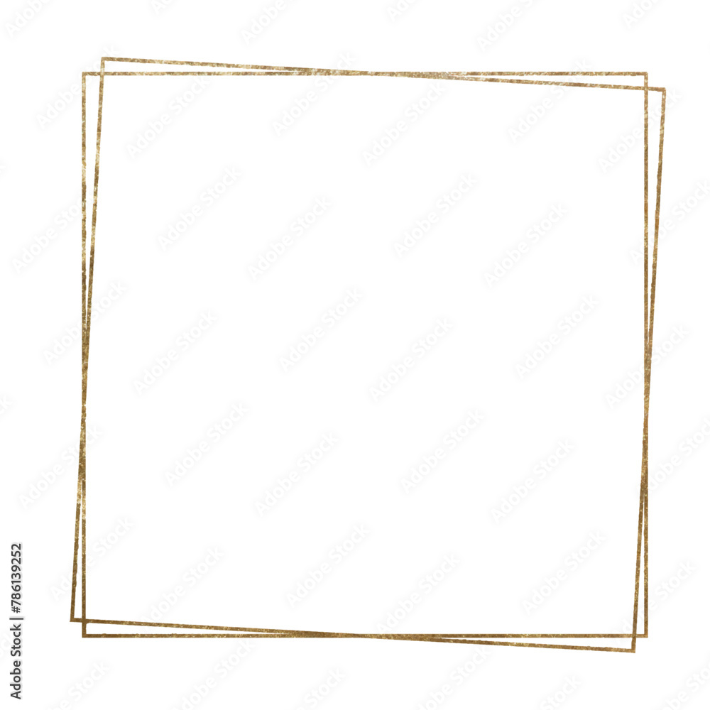 Golden texture polygonal square luxury frame vector. For wedding invitation, design, greeting card. Light wreath in minimalistic style. line icon Golden texture polygonal square luxury frame vector. For wedding invitation, design, greeting card. Light wreath in minimalistic style. line icon