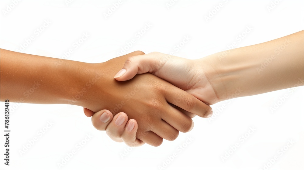 Handshake between two professionals sealing a business deal in a friendly gesture of cooperation and success